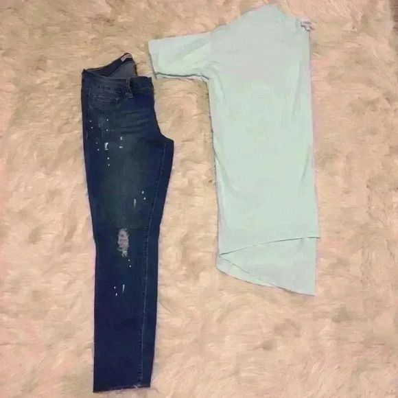 YMI Ankle Jeans Skinny Washed Destroyed 9 - Picture 3 of 3